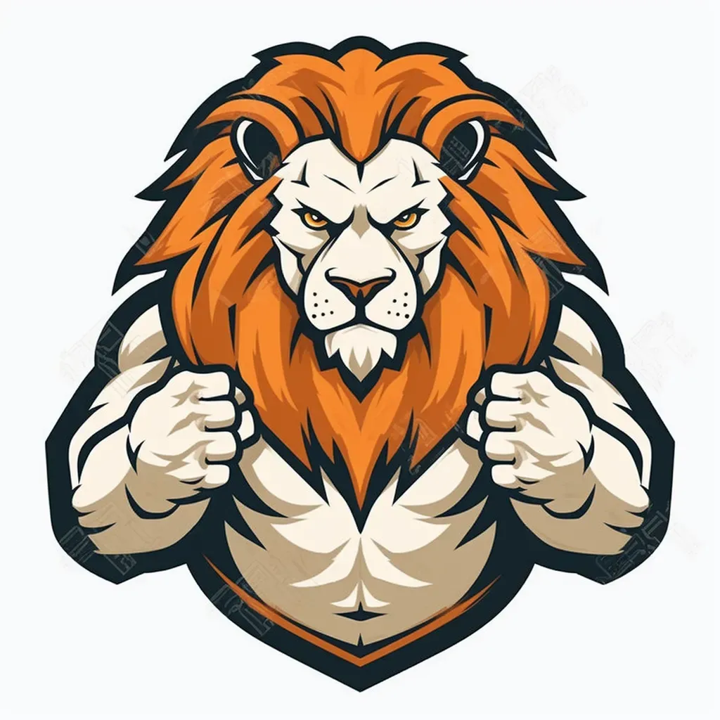 Strong lion fitness brand logo on a white background - Image 4