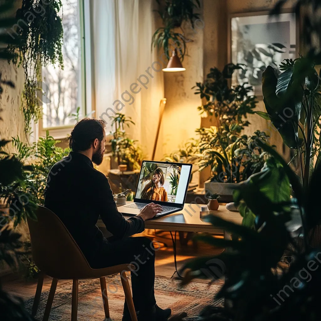 Therapist conducting remote therapy session via laptop - Image 3