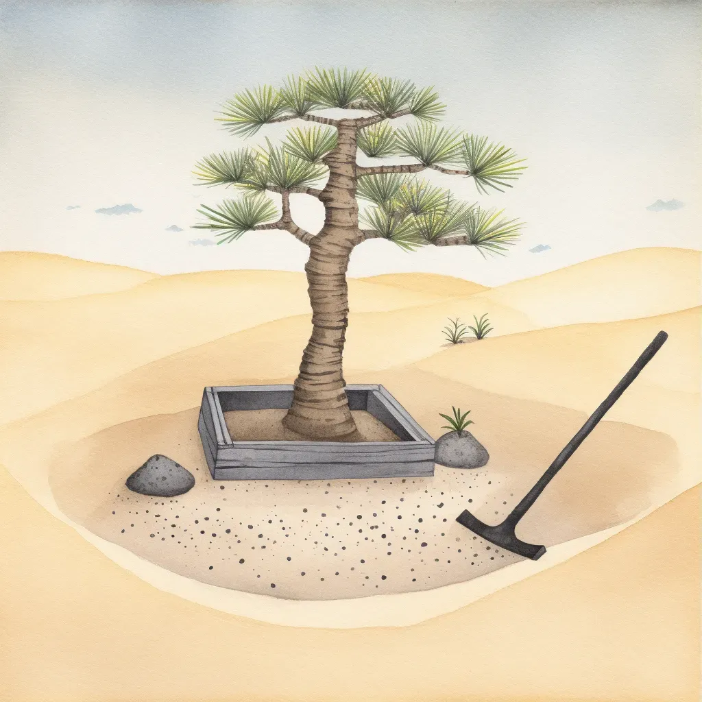 Zen garden with raked sand, rocks, and a bonsai tree - Image 3