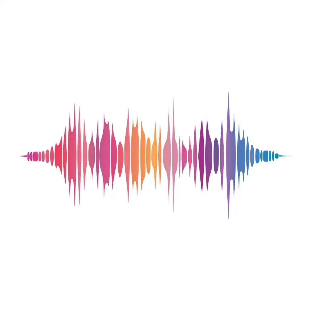 Music studio logo with abstract sound waves - Image 2