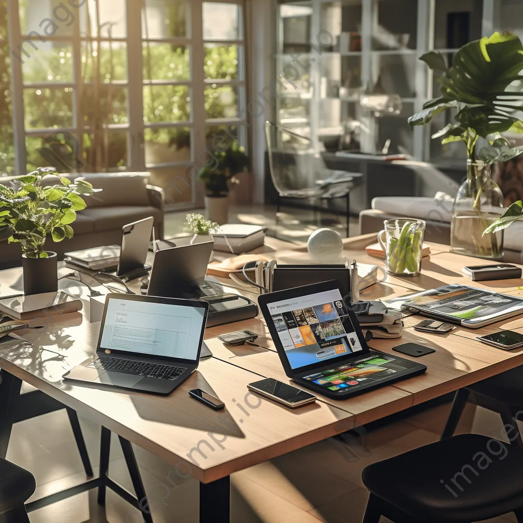 IT professionals in a bright workspace collaborating on cloud software projects. - Image 1