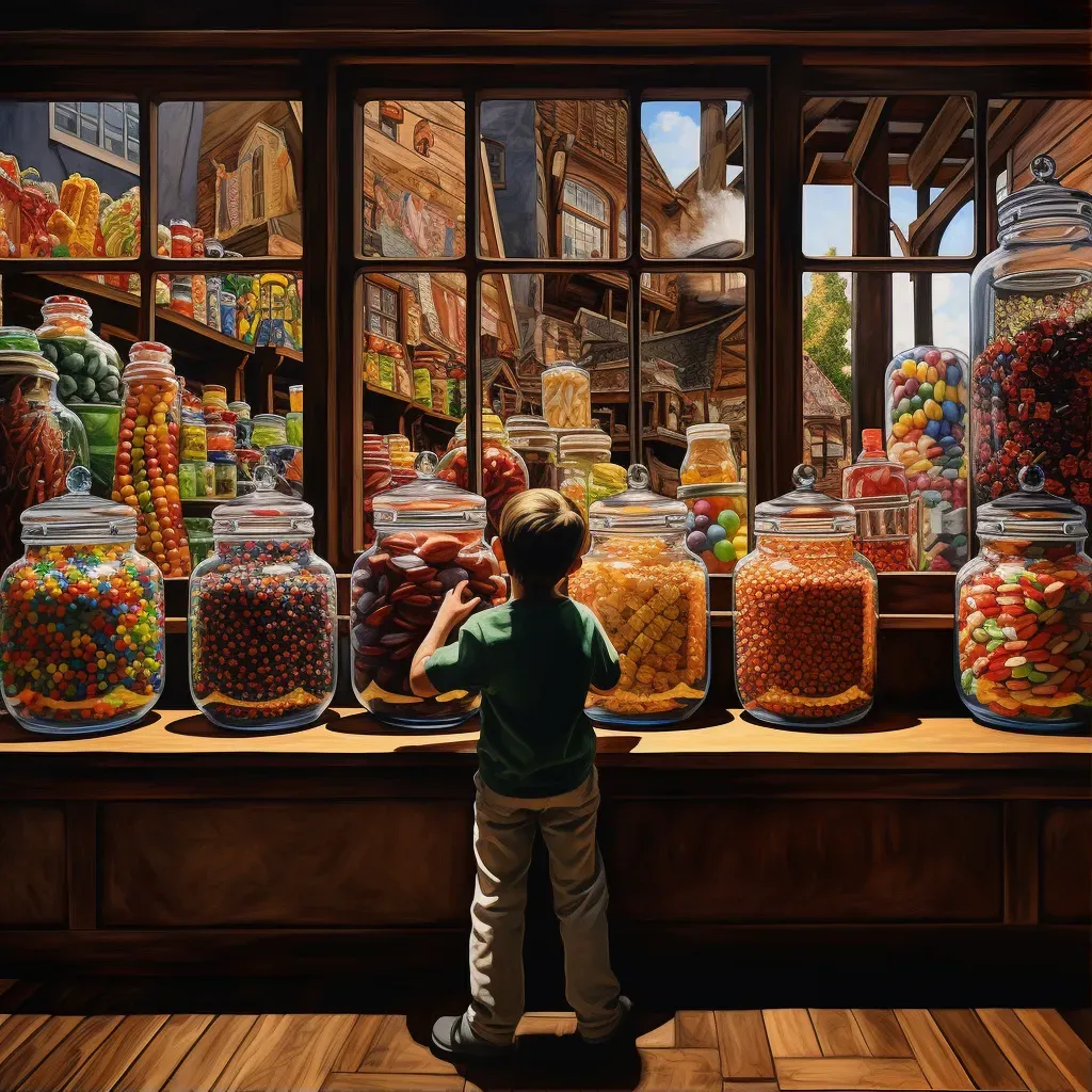 Image of colorful candies in store - Image 1