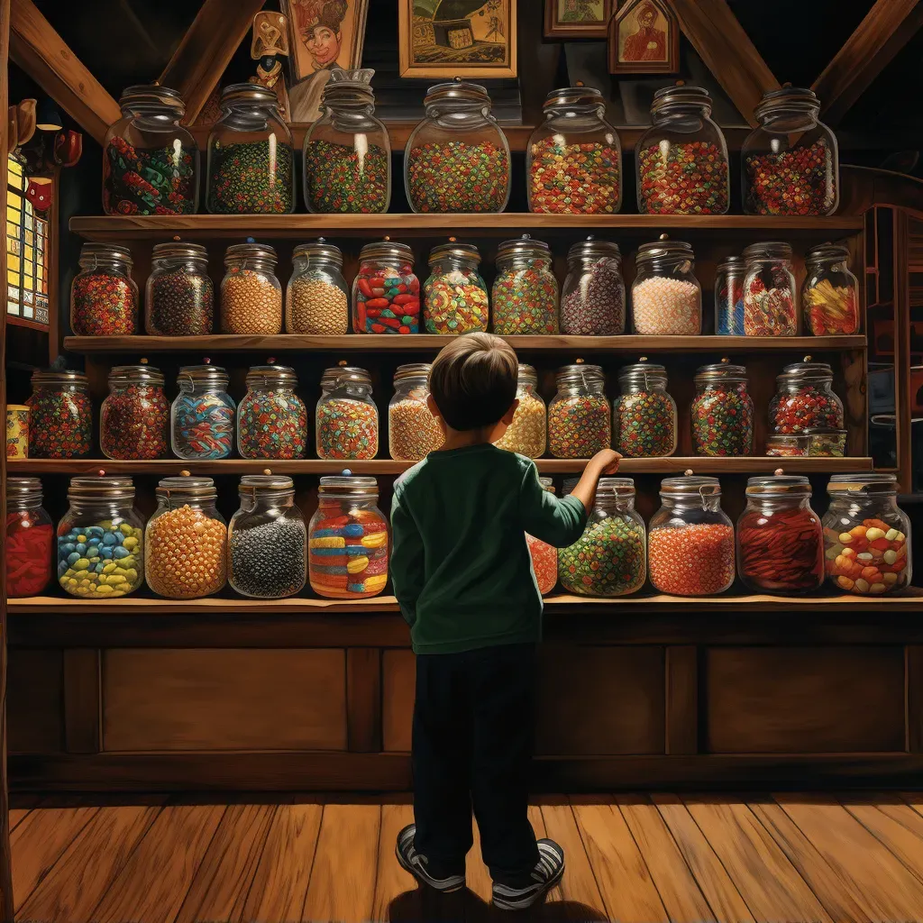 Colorful Candy Store Scene