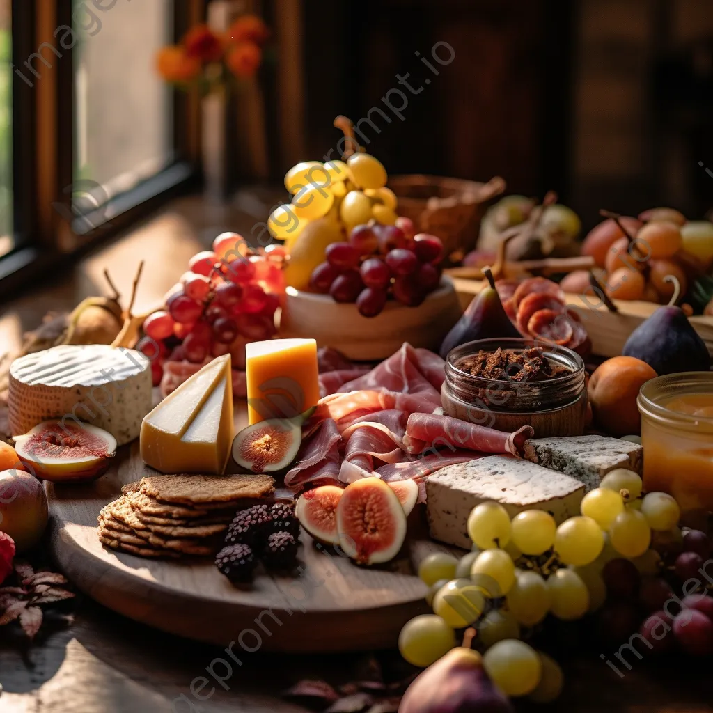 Organic cheese and meat charcuterie board. - Image 3