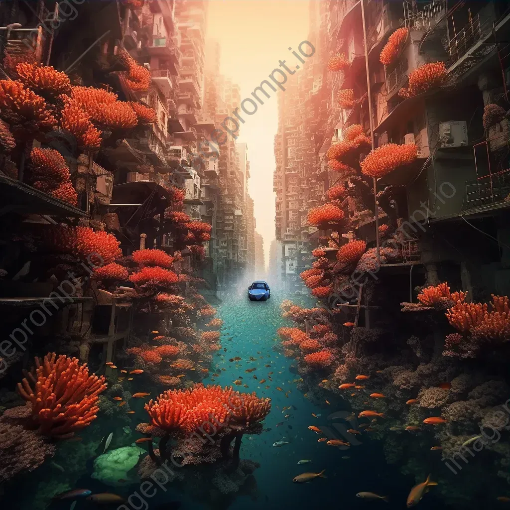 Underwater cityscape with coral structures - Image 3