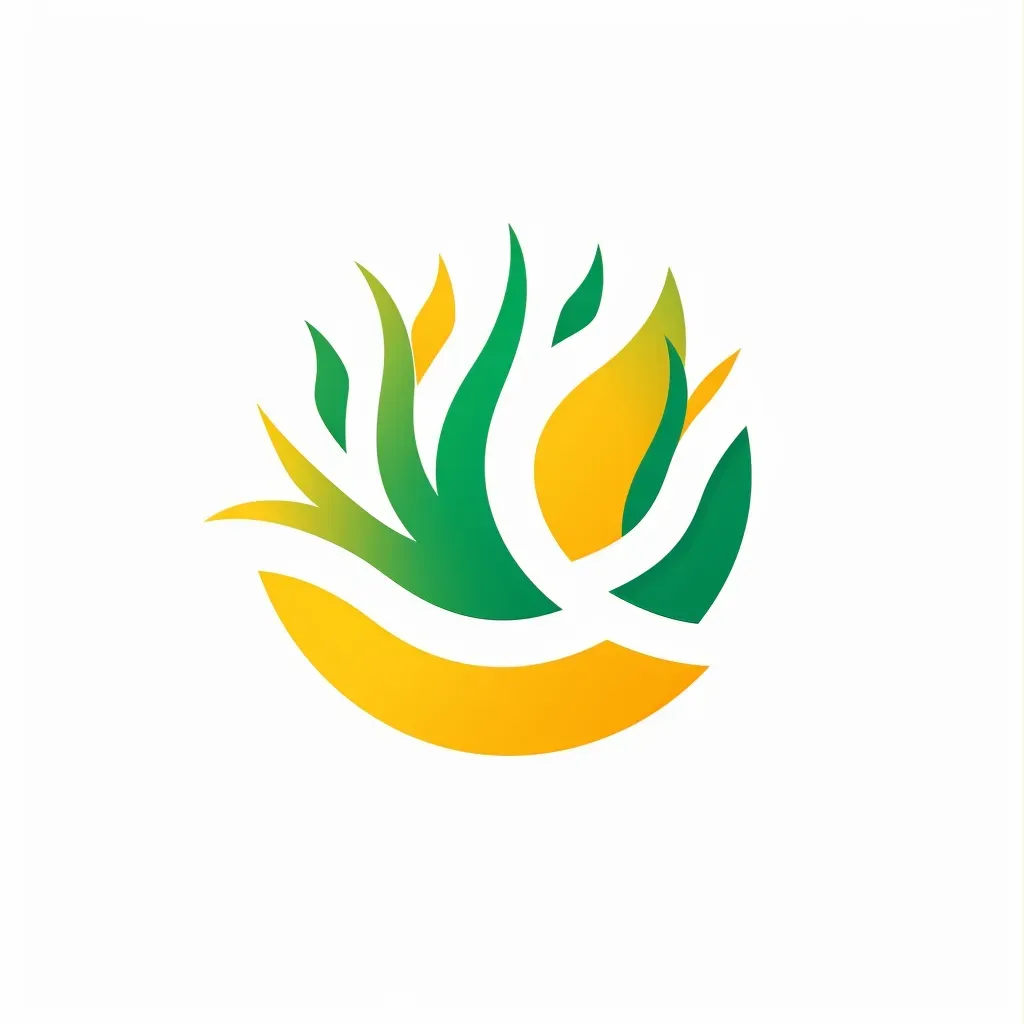 Logo with renewable energy sun in green and yellow colors - Image 1