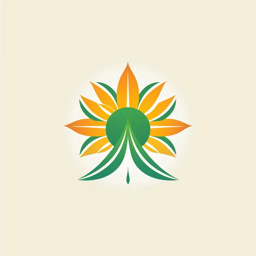 Logo with renewable energy sun in green and yellow colors - Image 2