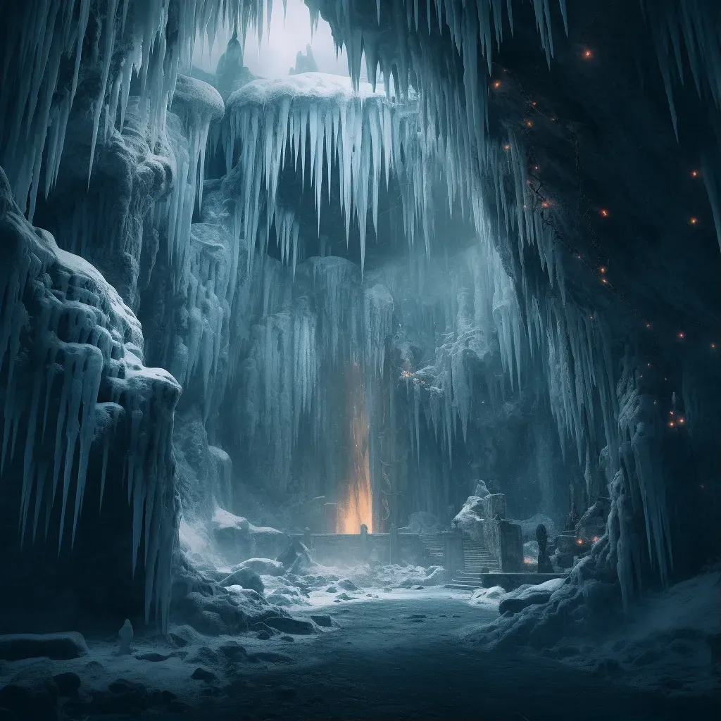 Ice waterfall frozen - Image 1