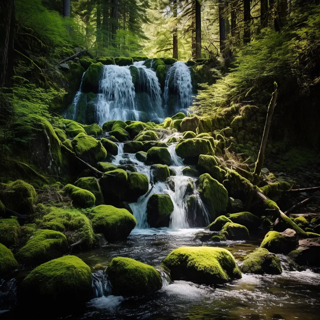 Waterfall trees forest - Image 4