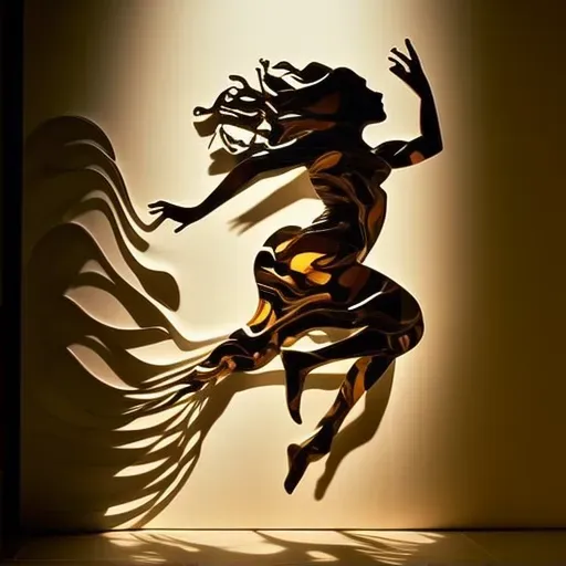 Silhouette of a dancer in motion against a brightly lit wall - Image 2