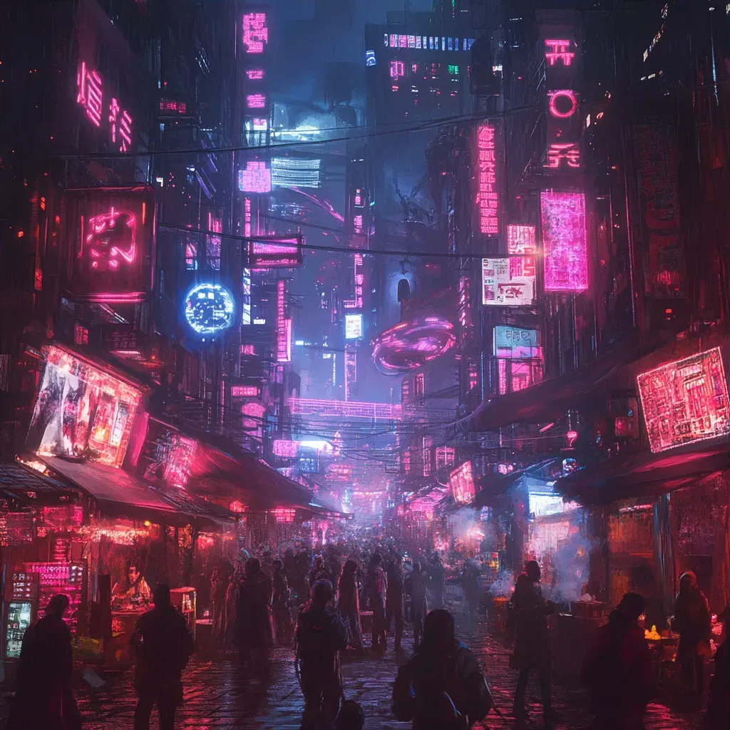 Cyberpunk Market Street