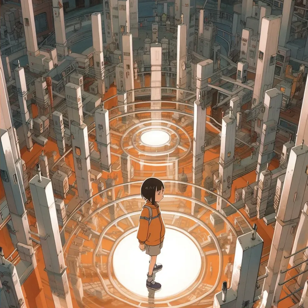 Visual representation of a labyrinth made of mirrors reflecting different realities - Image 2