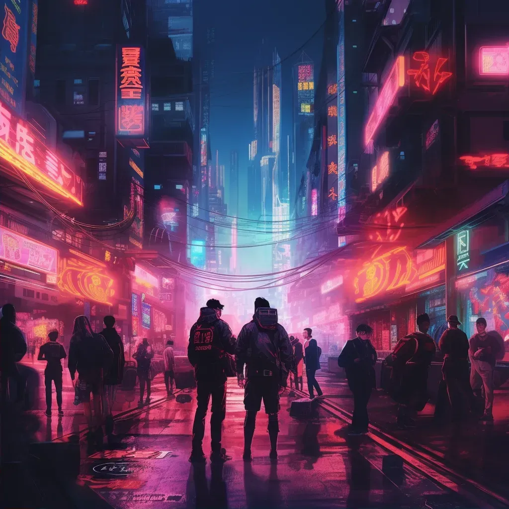 Cyberpunk city at night - Image 2