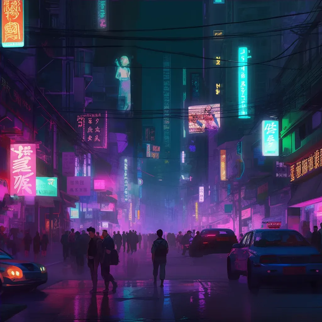 Cyberpunk city at night - Image 4