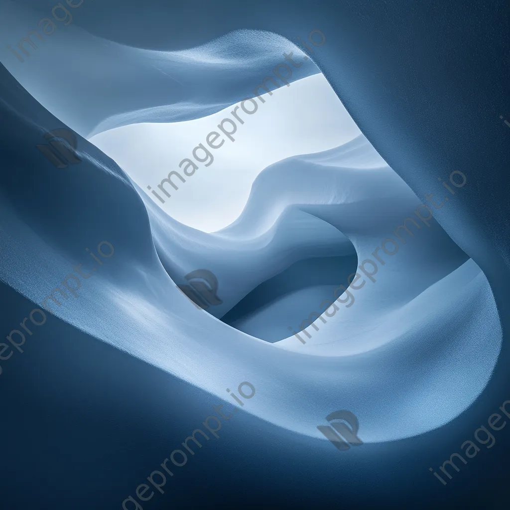 Interior view of a glacial cave with natural ice sculptures and lighting - Image 4