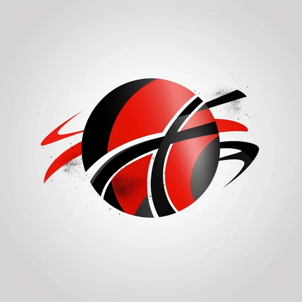 Bold and dynamic sports broadcasting network logo with a stylized ball icon in red and black - Image 1