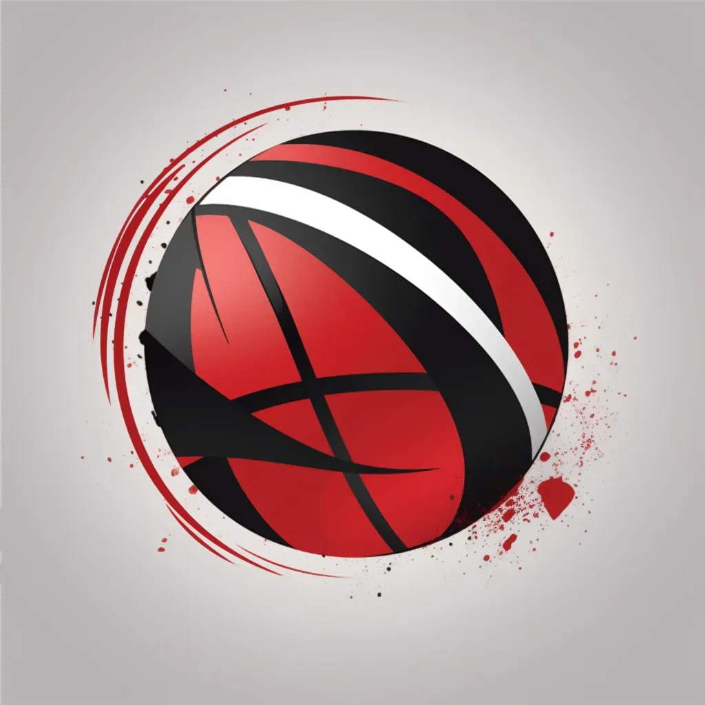 Bold and dynamic sports broadcasting network logo with a stylized ball icon in red and black - Image 4