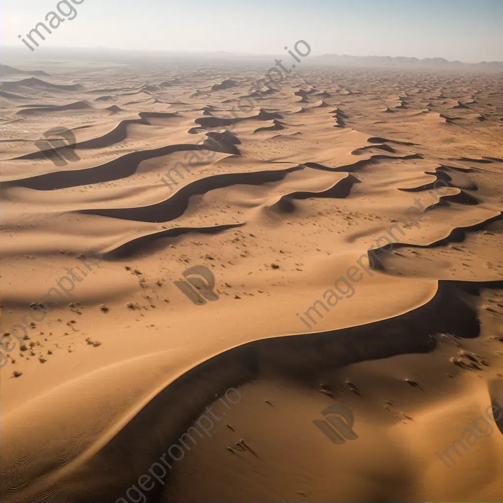 Desert landscape at midday with helicopter tours, aerial view - Image 2