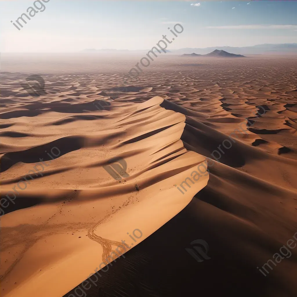 Desert landscape at midday with helicopter tours, aerial view - Image 4