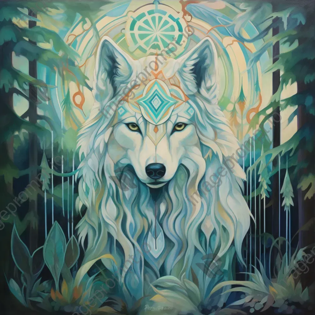 Pastel portrait of a mystical animal spirit guide in an enchanted forest - Image 3