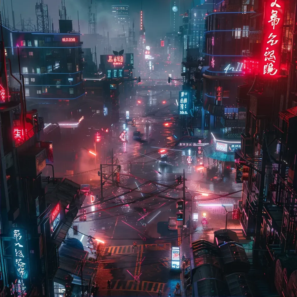 411 Error Page with cyberpunk cityscape and neon lights - Image 2