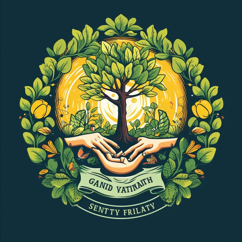 Logo with vibrant, diverse hands planting a seedling, symbolizing growth and unity. - Image 2