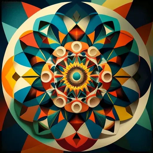 Hypnotic Blend of Colors and Shapes