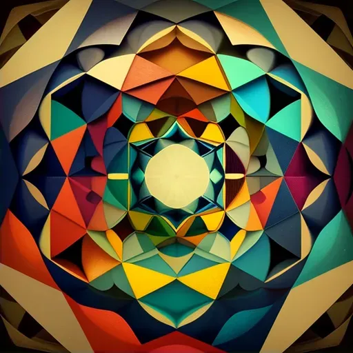 Hypnotic blend of vibrant colors and geometric shapes - Image 2