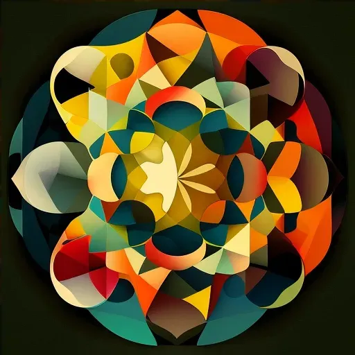 Hypnotic blend of vibrant colors and geometric shapes - Image 4