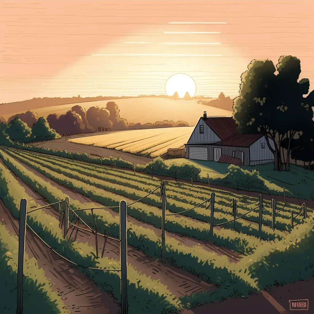 Peaceful morning on family-owned vineyard with dew on vines - Image 3