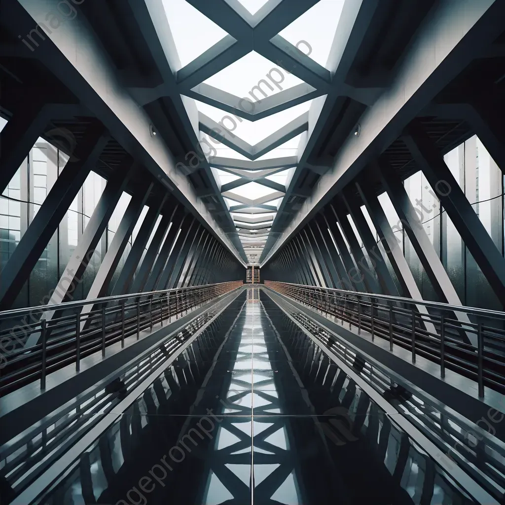 Symmetrical futuristic bridge with sleek design - Image 2