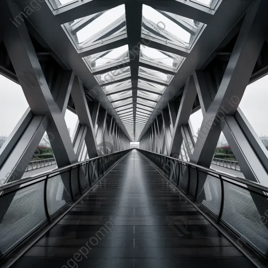 Symmetrical futuristic bridge with sleek design - Image 3