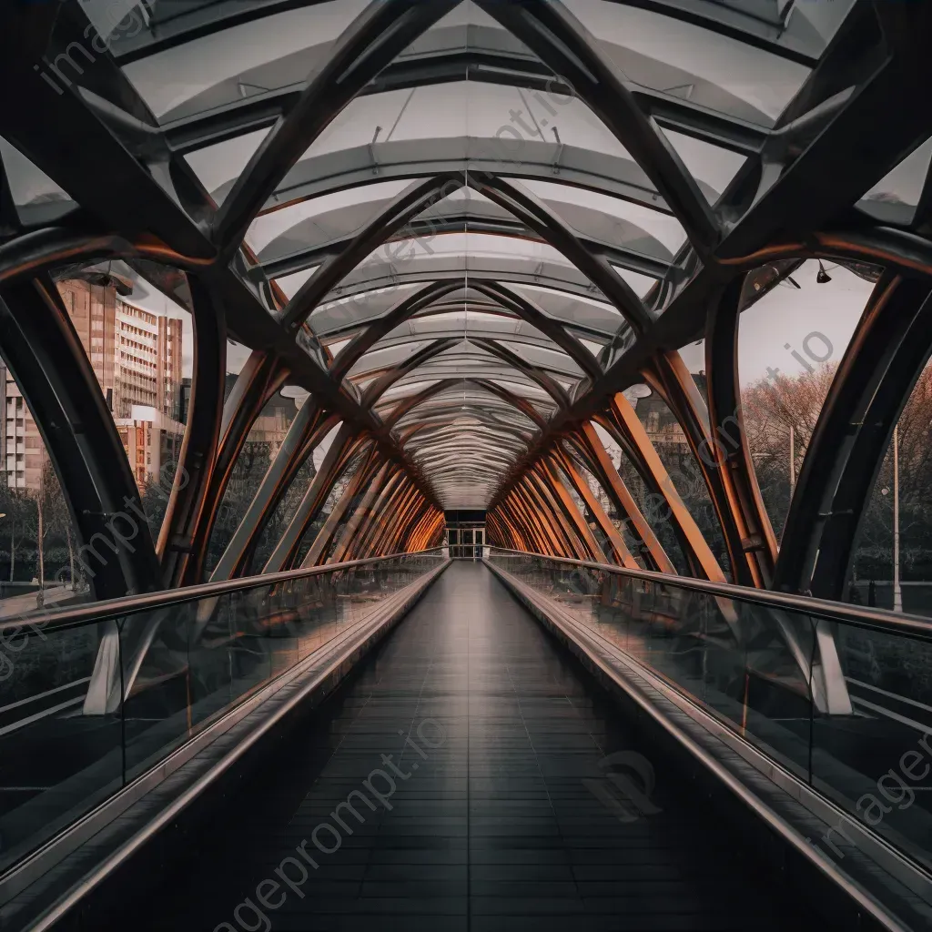 Symmetrical futuristic bridge with sleek design - Image 4