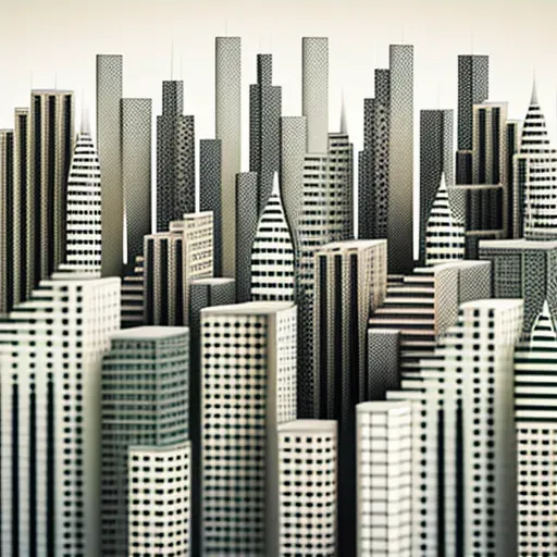 Modern cityscape with skyscraper patterns - Image 4