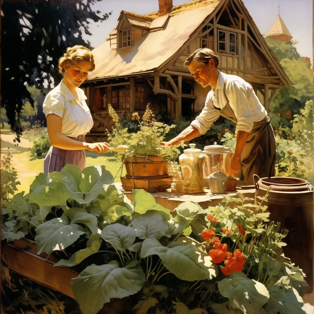 Vegetable garden in front of a cozy cottage - Image 3