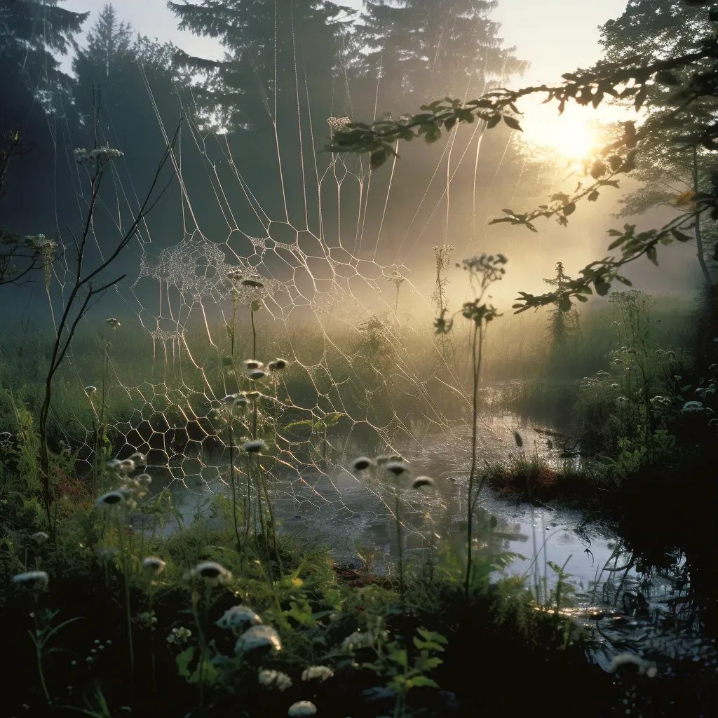 Foggy spring morning with glistening dewdrops - Image 3