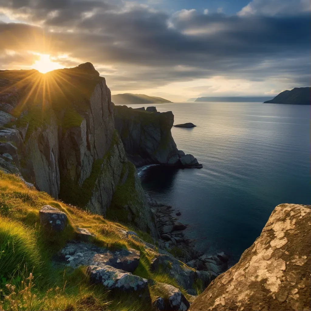 Norwegian coastline with fjords - Image 1