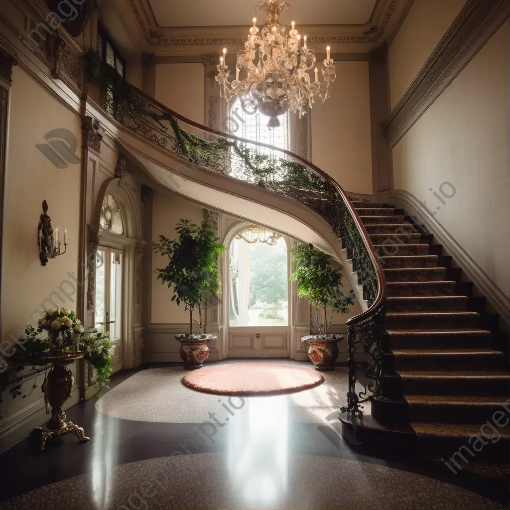 Historic mansion with sweeping staircase - Image 1