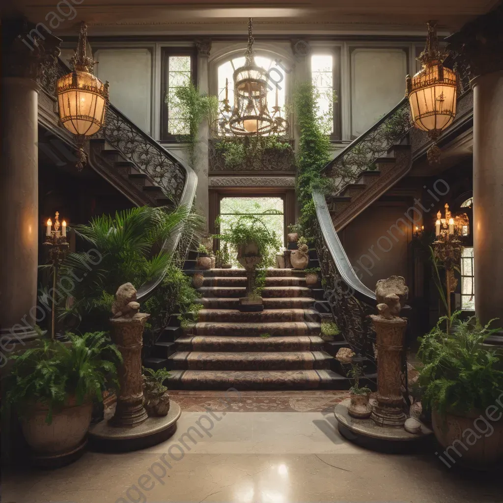 Historic mansion with sweeping staircase - Image 2