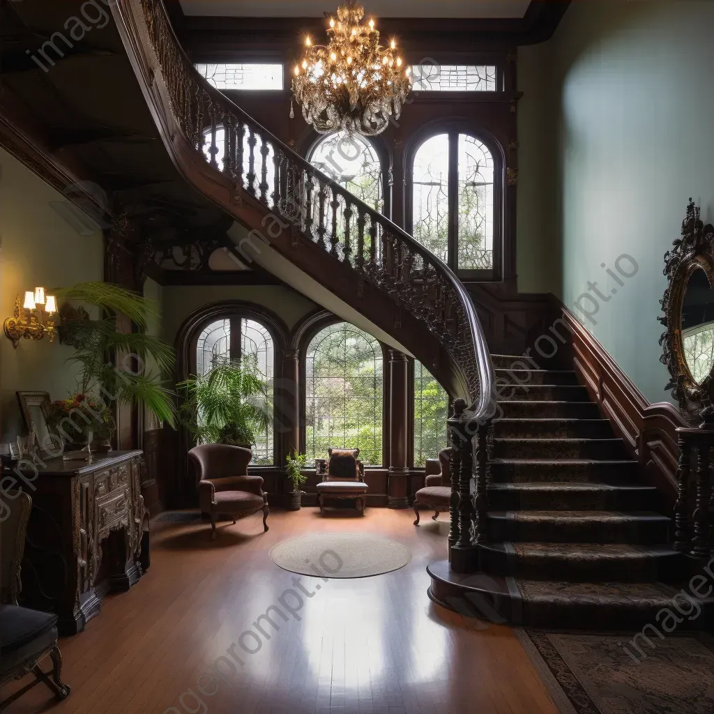 Historic mansion with sweeping staircase - Image 4