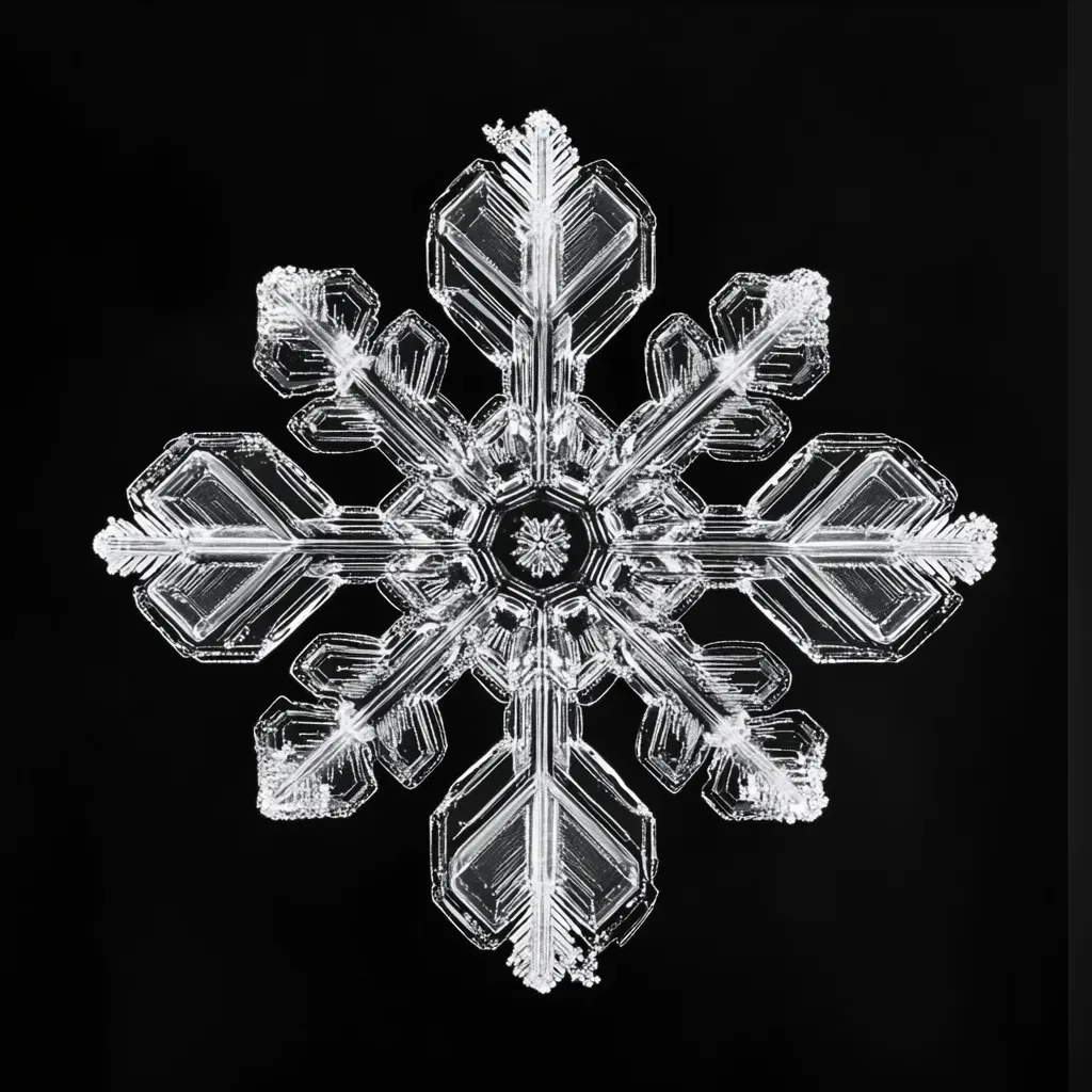 Micrograph Snowflake Art