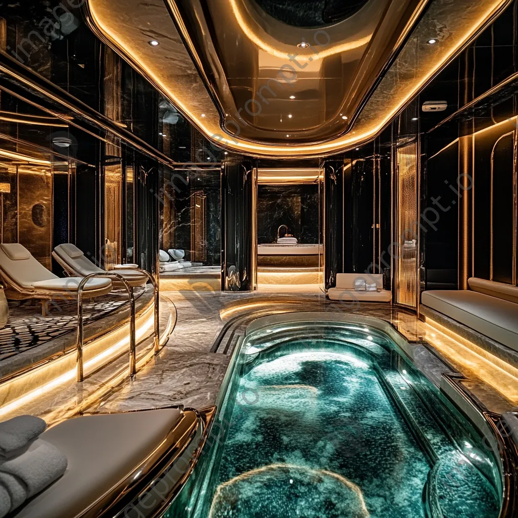 Upscale spa interior on luxury cruise ship. - Image 2