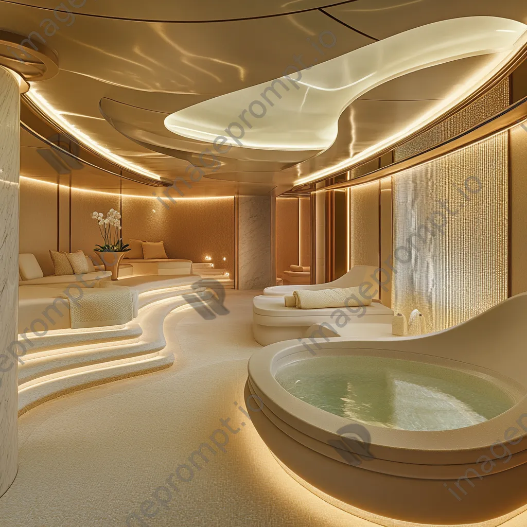 Upscale spa interior on luxury cruise ship. - Image 3