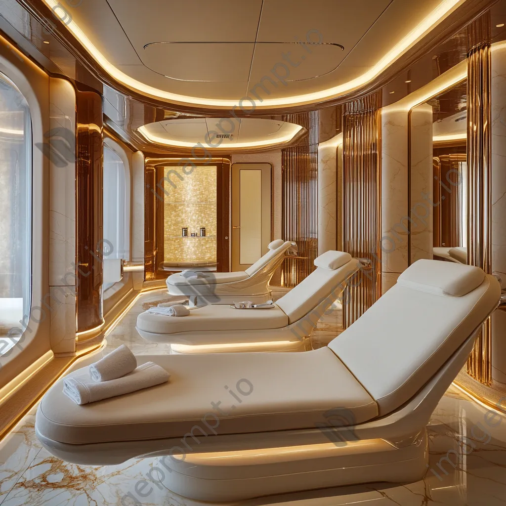 Upscale spa interior on luxury cruise ship. - Image 4