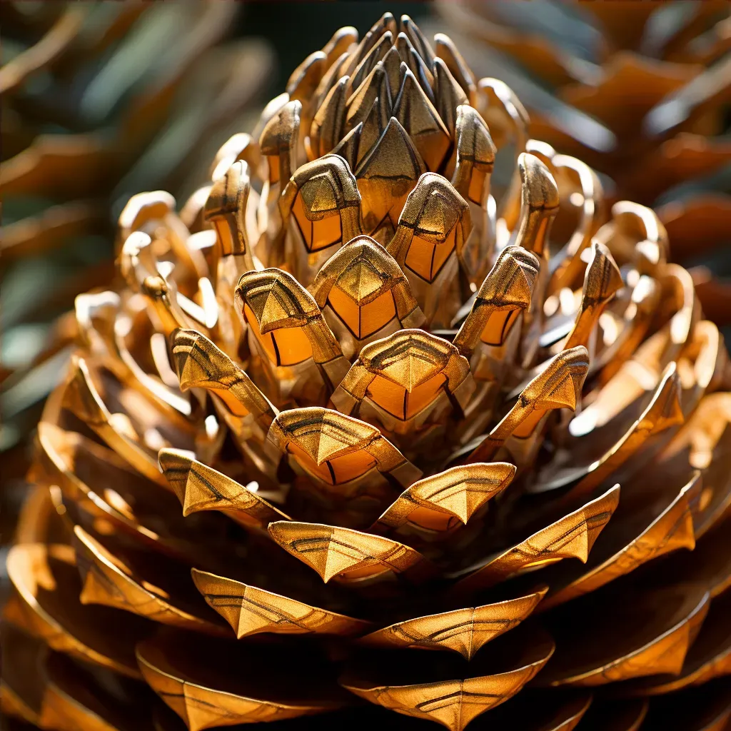 Close-up of a pinecone with natural geometric patterns - Image 4