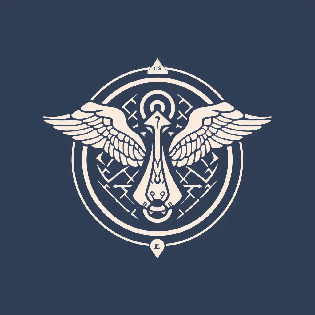 Elegant and sophisticated caduceus icon conference logo in navy and silver colors - Image 4