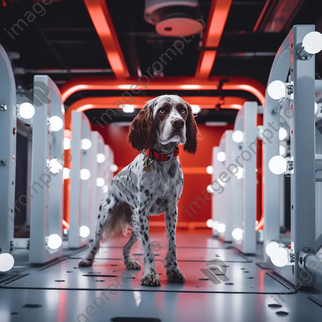 Robotic canine navigating an obstacle course - Image 1