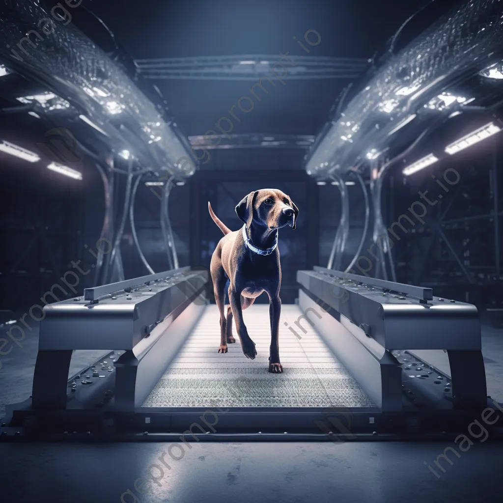 Robotic canine navigating an obstacle course - Image 3