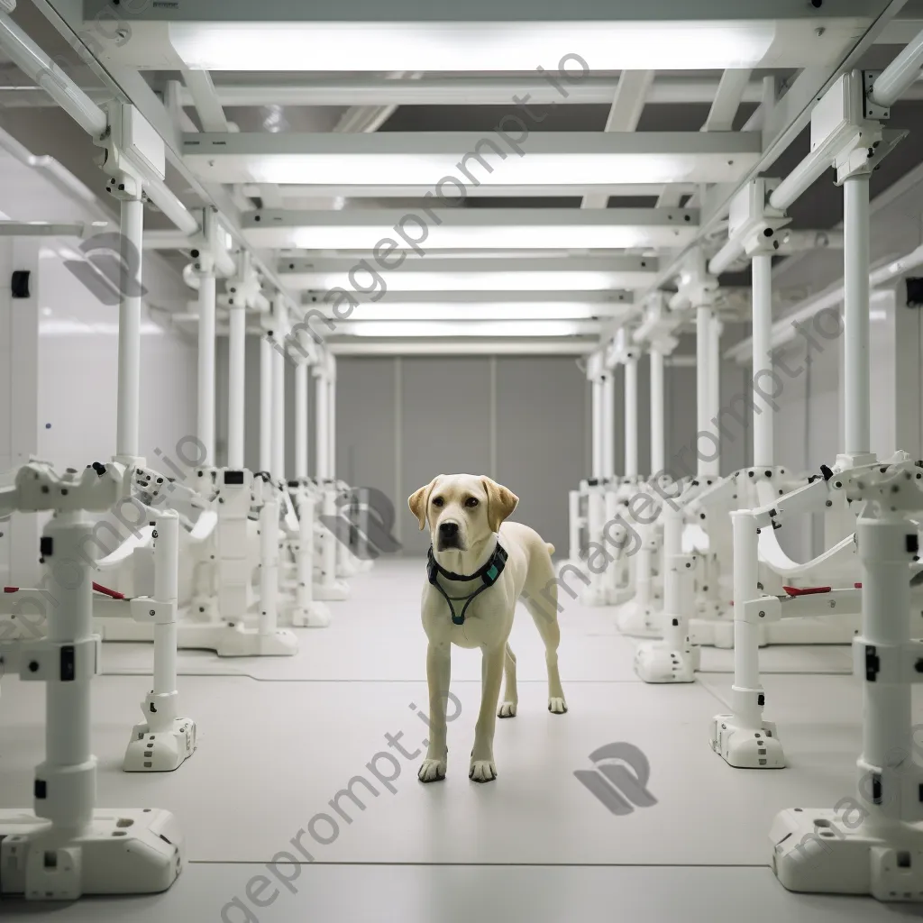 Robotic canine navigating an obstacle course - Image 4