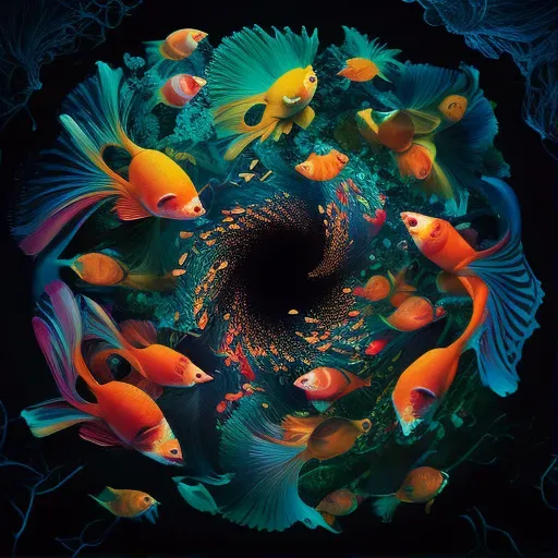 Colorful kaleidoscope of tropical fish in coral reef - Image 1